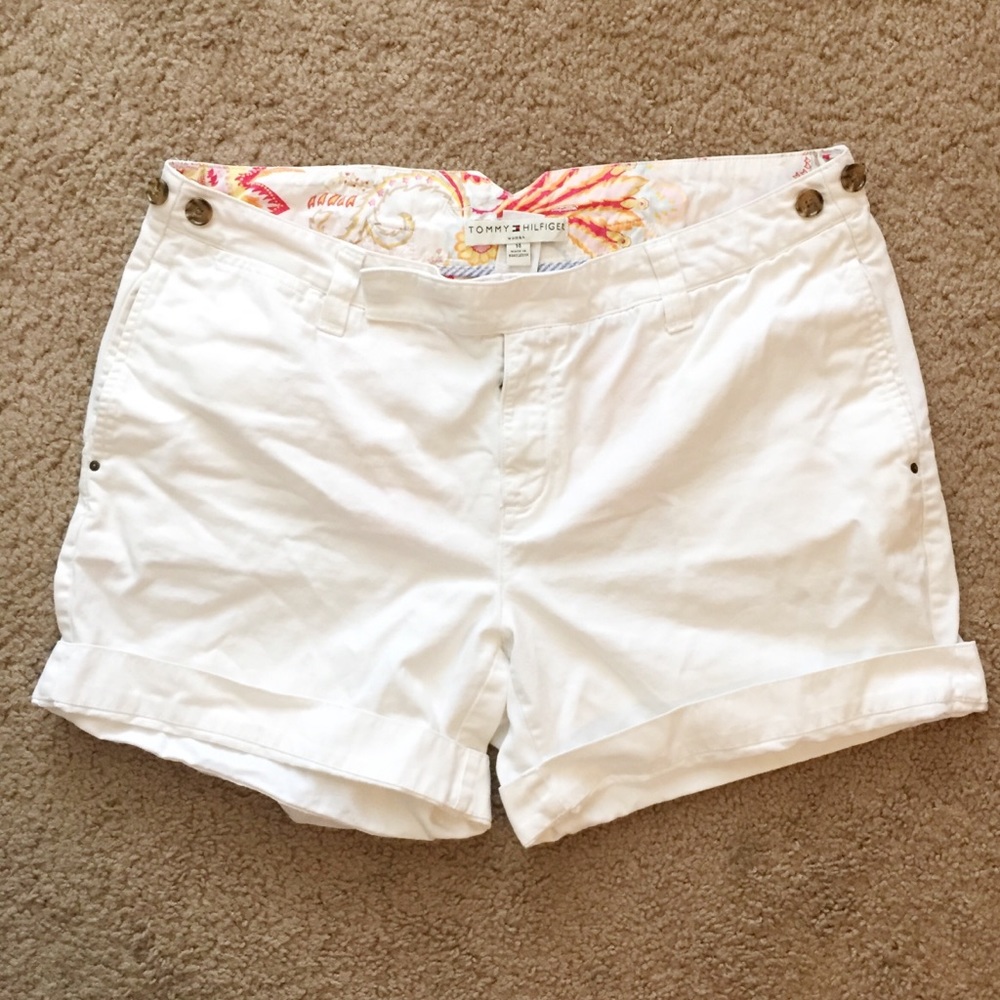 Tommy Hilfiger White Summer Shorts Woman Sz 14